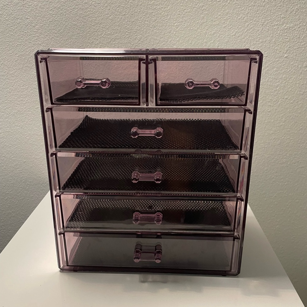 Purple Acrylic Drawer Organizer